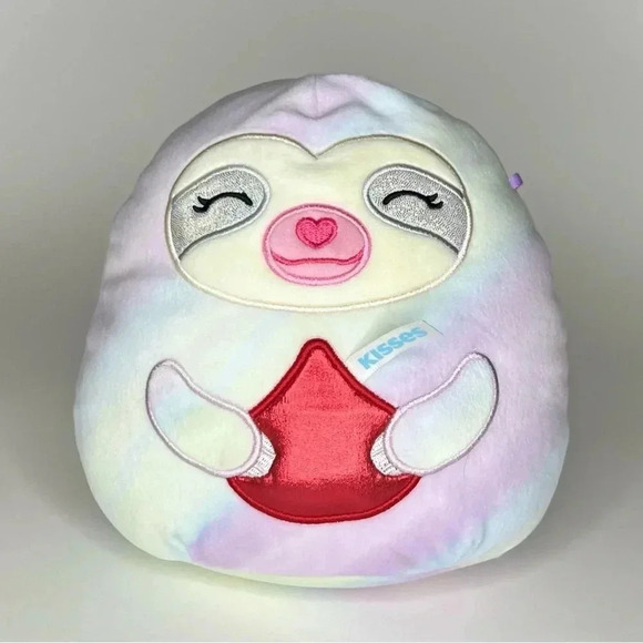 Squishmallow Taylor the Sloth Plush Valentine Hersheys Kisses Limited Edition 8" - Picture 1 of 9